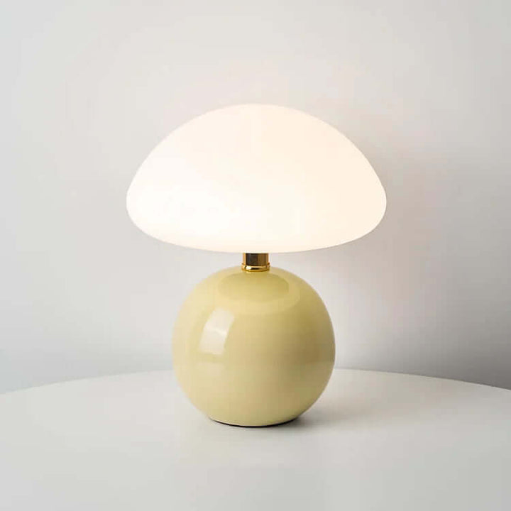 Kremowa Lampa Grzybek - Dekoracja Wnętrz