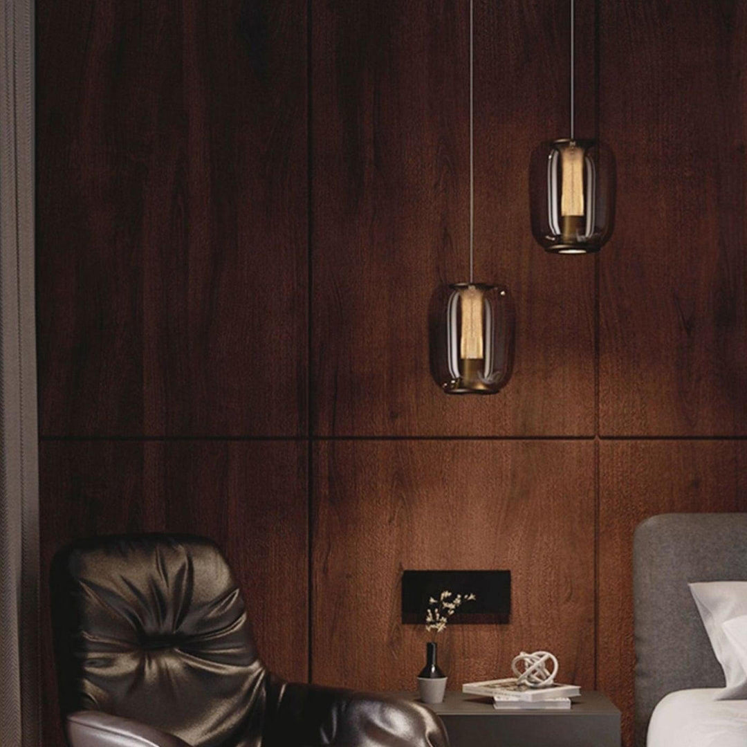 Szklana lampa wisząca