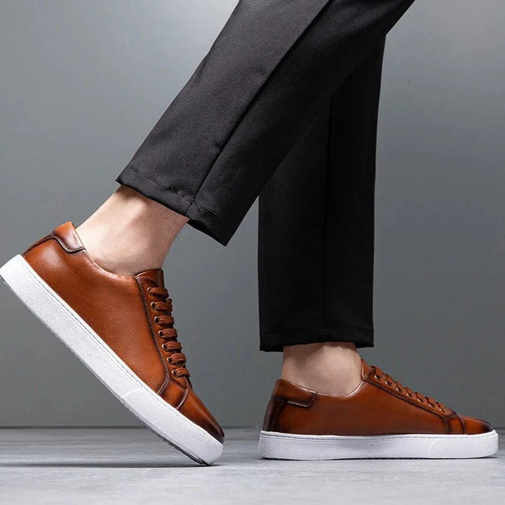 Męskie skórzane sneakersy premium, elegancki i ponadczasowy design, z wyściełaną podeszwą dla codziennego komfortu