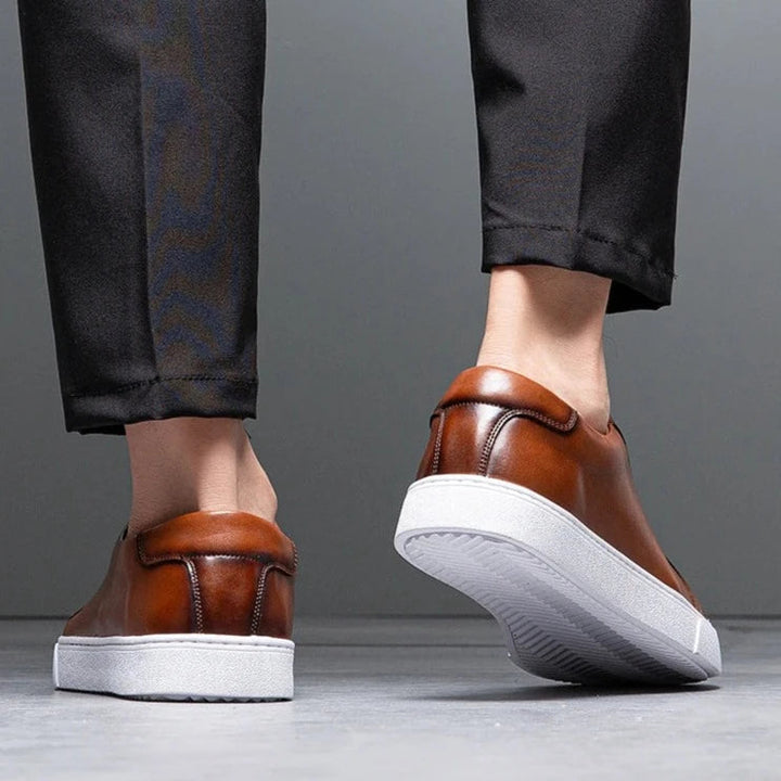 Męskie skórzane sneakersy premium, elegancki i ponadczasowy design, z wyściełaną podeszwą dla codziennego komfortu