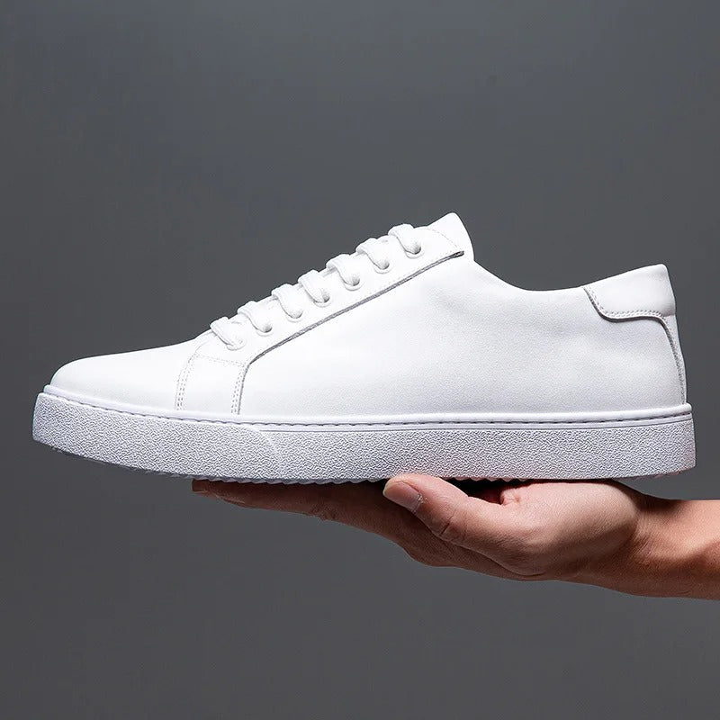 Męskie skórzane sneakersy premium, elegancki i ponadczasowy design, z wyściełaną podeszwą dla codziennego komfortu