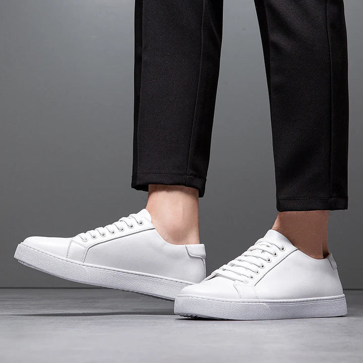 Męskie skórzane sneakersy premium, elegancki i ponadczasowy design, z wyściełaną podeszwą dla codziennego komfortu