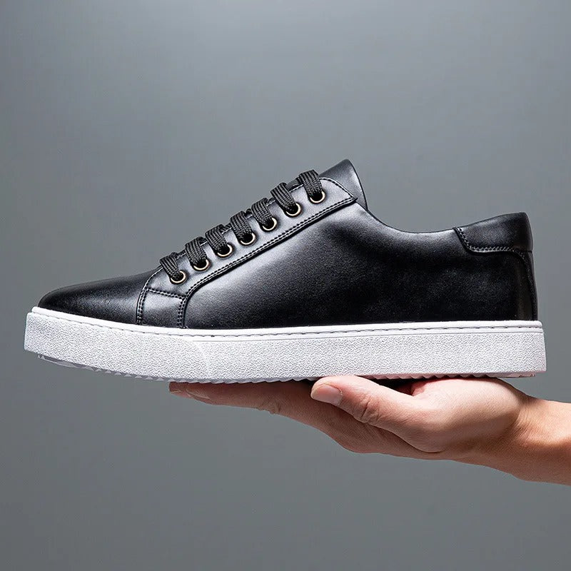 Męskie skórzane sneakersy premium, elegancki i ponadczasowy design, z wyściełaną podeszwą dla codziennego komfortu