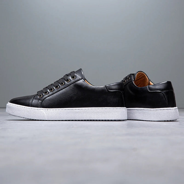 Męskie skórzane sneakersy premium, elegancki i ponadczasowy design, z wyściełaną podeszwą dla codziennego komfortu