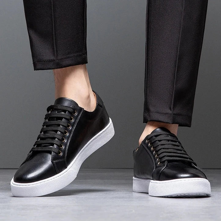 Męskie skórzane sneakersy premium, elegancki i ponadczasowy design, z wyściełaną podeszwą dla codziennego komfortu
