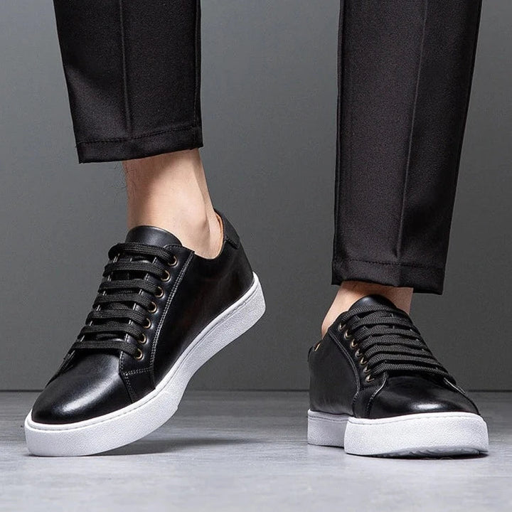 Męskie skórzane sneakersy premium, elegancki i ponadczasowy design, z wyściełaną podeszwą dla codziennego komfortu