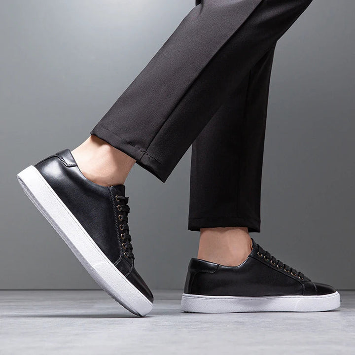 Męskie skórzane sneakersy premium, elegancki i ponadczasowy design, z wyściełaną podeszwą dla codziennego komfortu