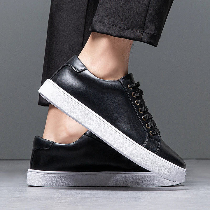 Męskie skórzane sneakersy premium, elegancki i ponadczasowy design, z wyściełaną podeszwą dla codziennego komfortu