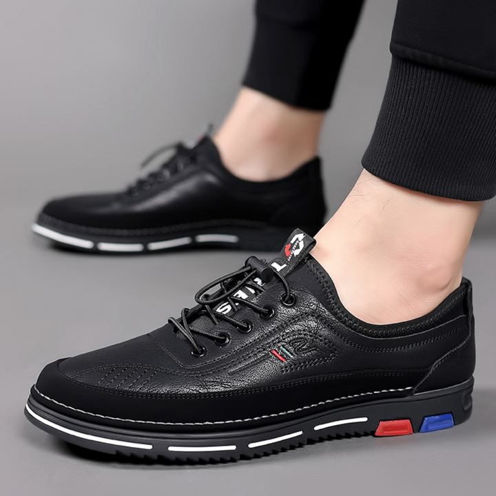 Eleganckie, lekkie i wszechstronne czarne sneakersy męskie o ponadczasowym designie, pasujące do każdego stylu.