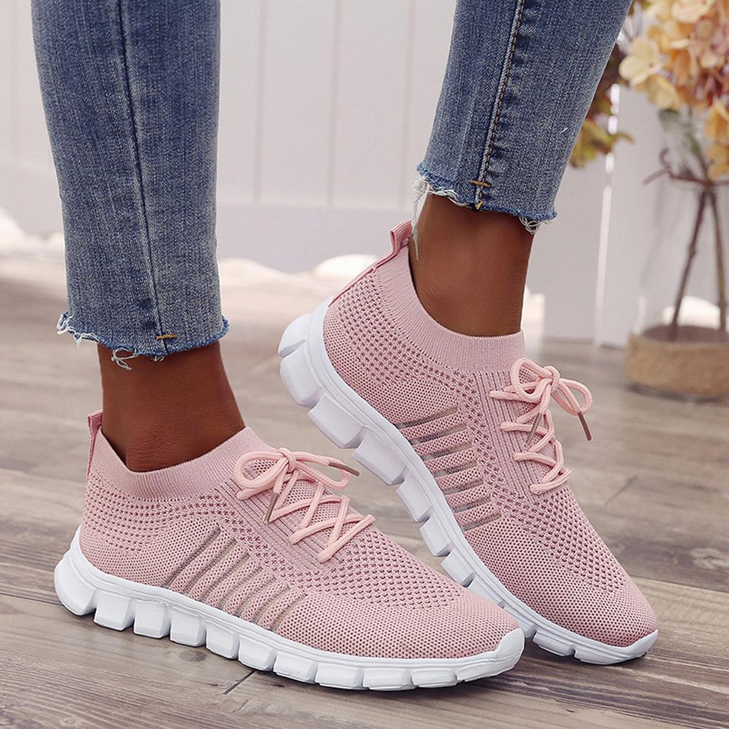 Damskie buty ortopedyczne, nowoczesny design, oddychający szary materiał, wkładka ortopedyczna dla optymalnego komfortu i wsparcia.