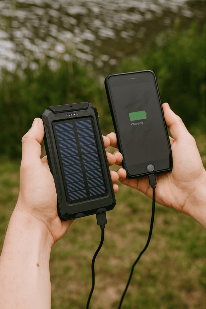 Zewnętrzna ładowarka solarna 10 000 mAh, wodoodporna, wstrząsoodporna z panelem słonecznym, kompaktowa konstrukcja, idealna na zewnątrz.