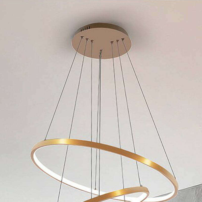 Nowoczesna lampa sufitowa z 3 pierścieniami - Pilot