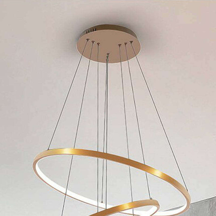Nowoczesna lampa sufitowa z 3 pierścieniami - Pilot