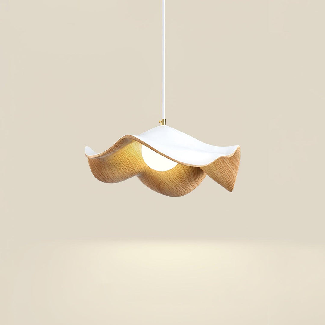 Lampa wisząca w kształcie lotosu, zbliżenie