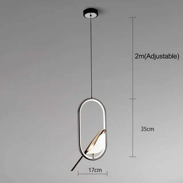 Mrbird™ - Lampa wisząca luksusowa ze złotym ptakiem