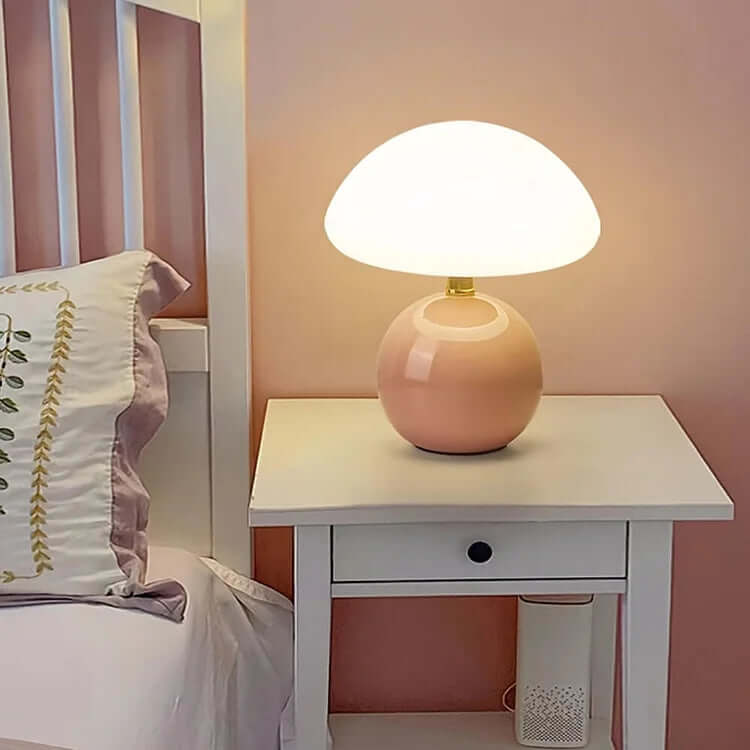Romantyczna Lampa Grzybek Różowa