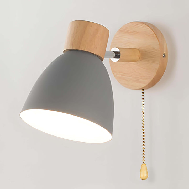 Nowoczesna Drewniana Lampa Ścienna Wisząca Nordycka