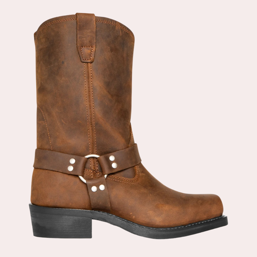 Męskie buty kowbojskie w kolorze brązowym, stylowe i wygodne