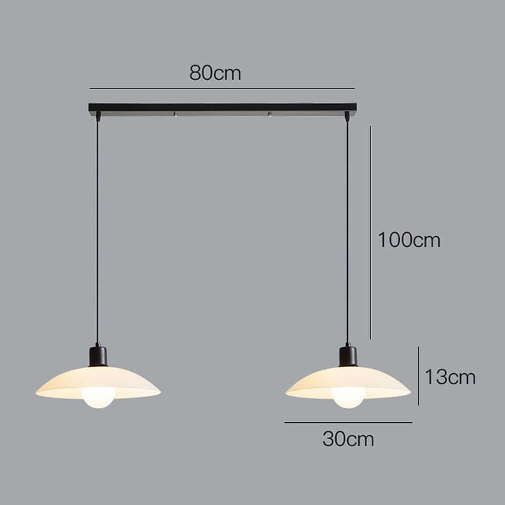 Minimalistyczna Lampa Wisząca z Białego Hartowanego Szkła