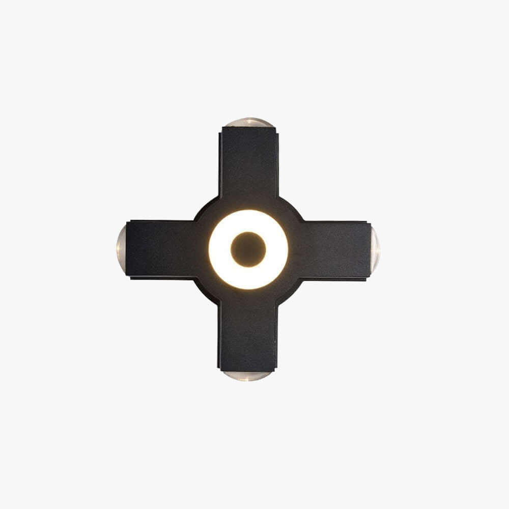 Zewnętrzna Lampa Ścienna LED - Design Krzyżowy