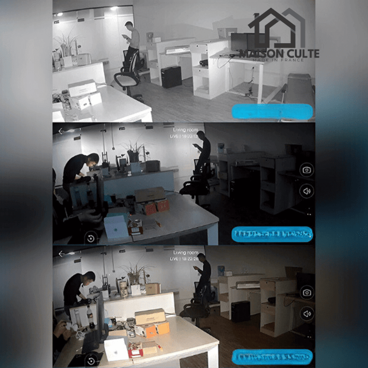 Bezprzewodowa zewnętrzna kamera bezpieczeństwa, odporna na warunki atmosferyczne, dyskretny design, monitoring dzień i noc.