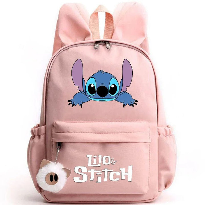 Niebieski plecak dziecięcy Stitch z zabawnym motywem i breloczkiem, praktyczny i uroczy design do szkoły.