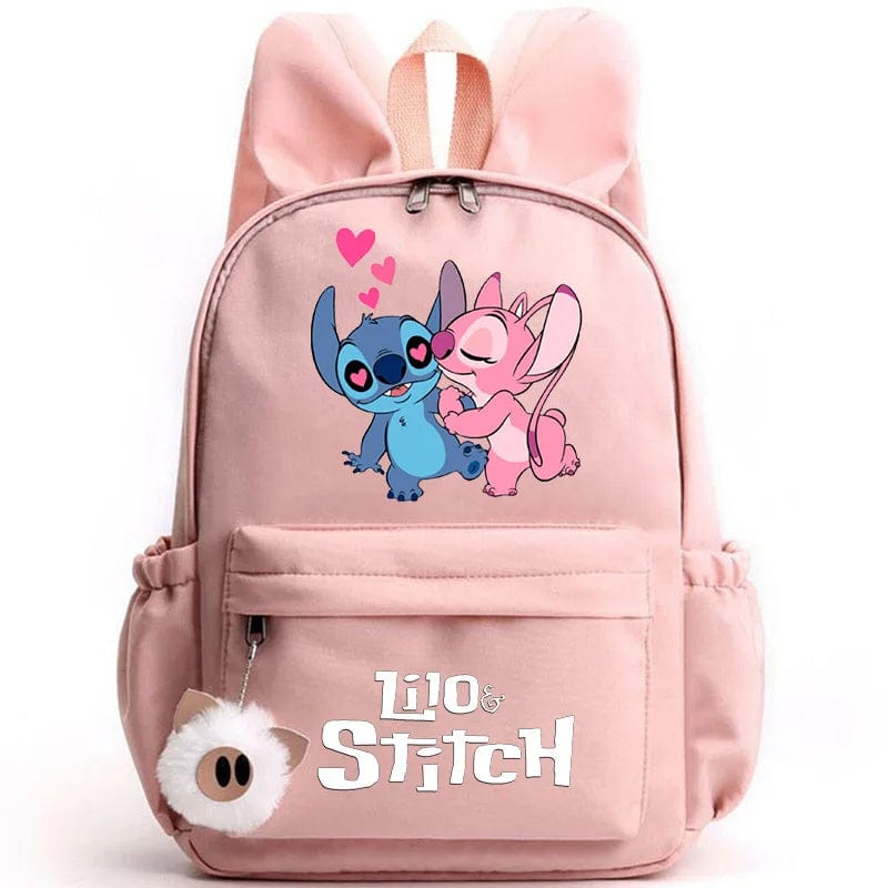 Niebieski plecak dziecięcy Stitch z zabawnym motywem i breloczkiem, praktyczny i uroczy design do szkoły.