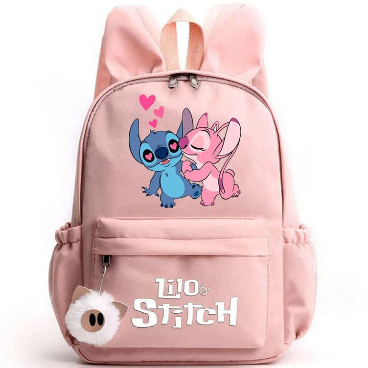 Niebieski plecak dziecięcy Stitch z zabawnym motywem i breloczkiem, praktyczny i uroczy design do szkoły.