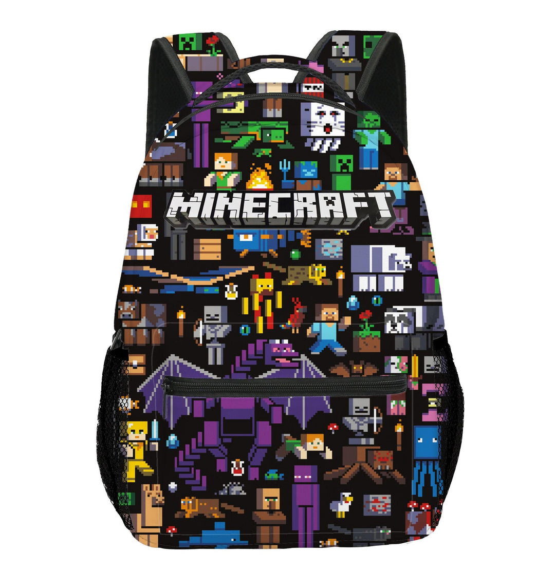 Żywy dziecięcy tornister Minecraft z kolorowymi wzorami, ikonowymi postaciami, trwałym i przestronnym designem do szkoły.