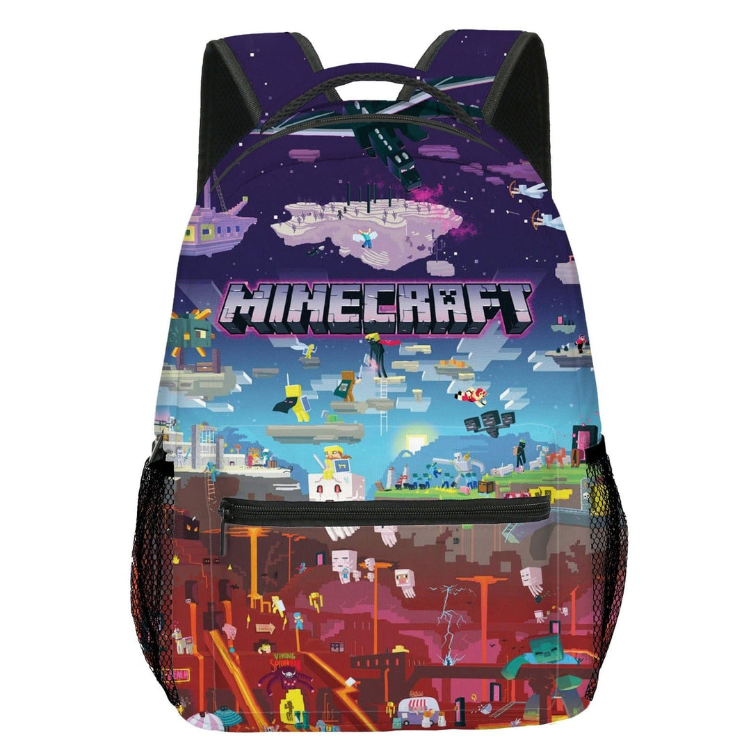 Żywy dziecięcy tornister Minecraft z kolorowymi wzorami, ikonowymi postaciami, trwałym i przestronnym designem do szkoły.