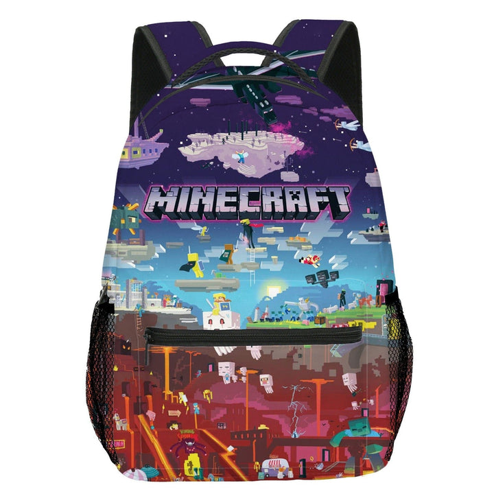 Żywy dziecięcy tornister Minecraft z kolorowymi wzorami, ikonowymi postaciami, trwałym i przestronnym designem do szkoły.