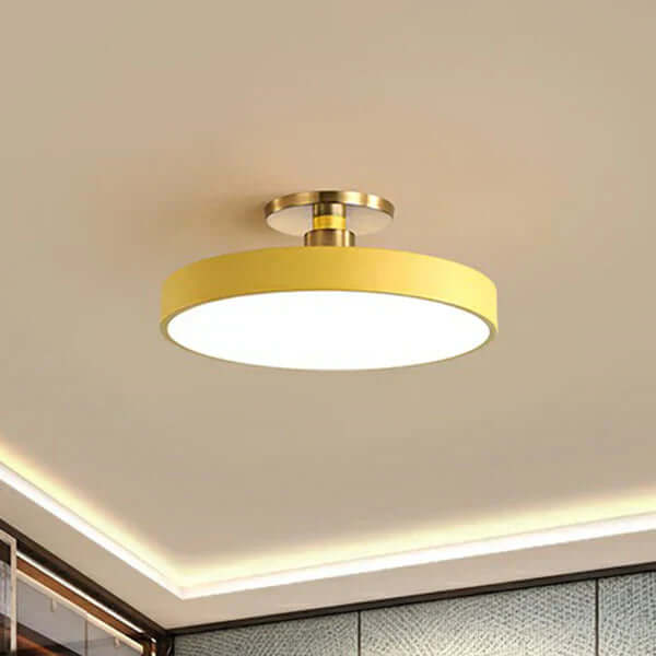 Okrągła Lampa Sufitowa LED w Stylu Nordyckim