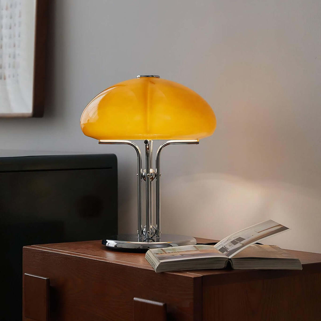 Lampa stołowa grzybek, nowoczesny akcent