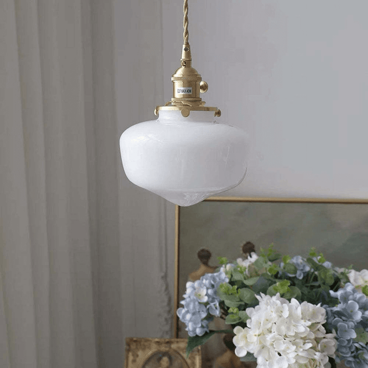 Retro Szklana Lampa Wisząca - Latarnia