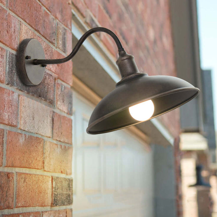 Rustykalna Lampa Ścienna Zewnętrzna - Antyczna Mosiężna Kinkiet Kula IP65