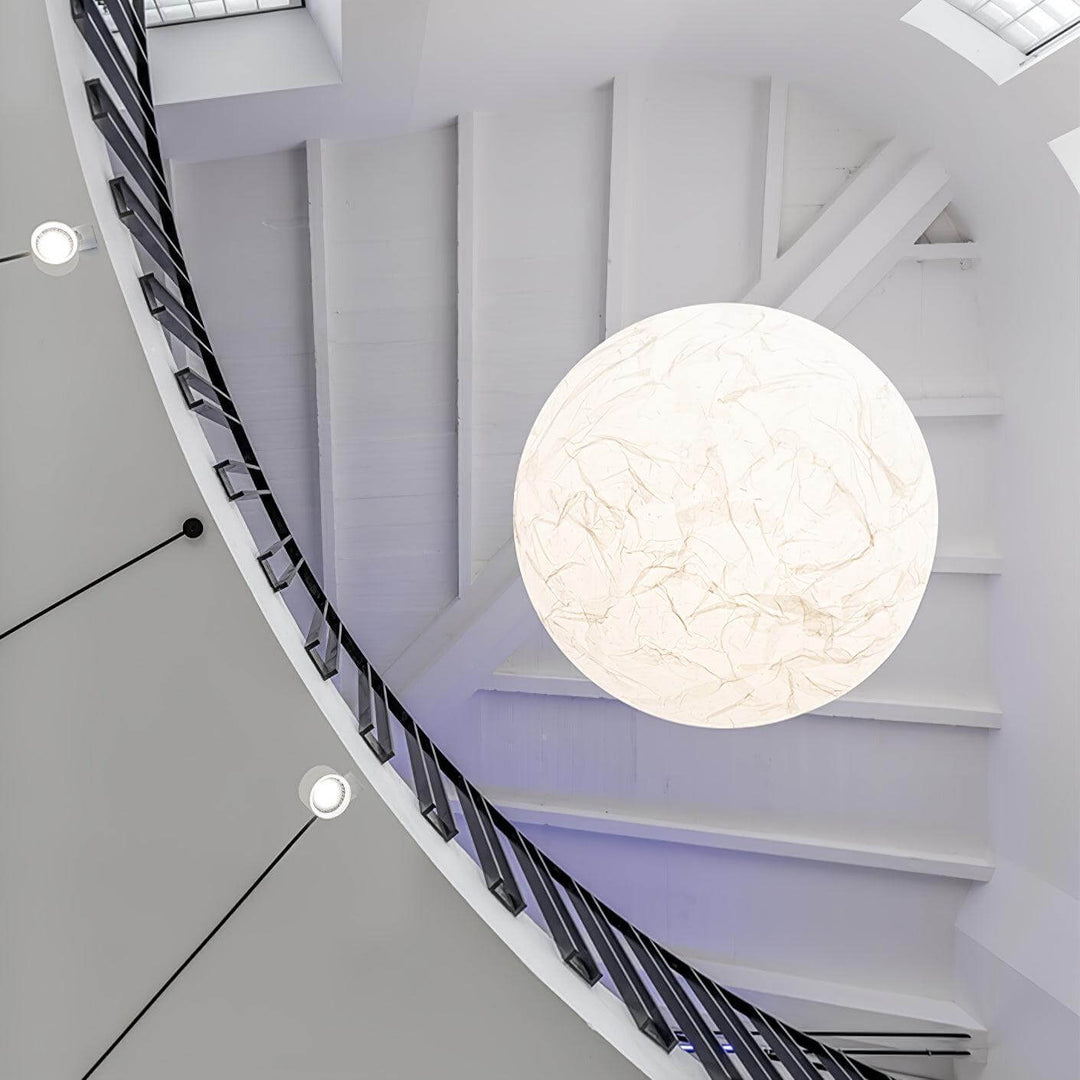 Jedwabna Lampa Wisząca Księżyc
