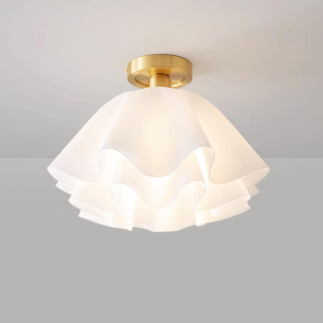 Designerska miedziana lampa sufitowa Gailon