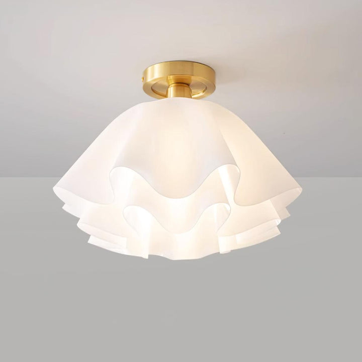 Designerska miedziana lampa sufitowa Gailon