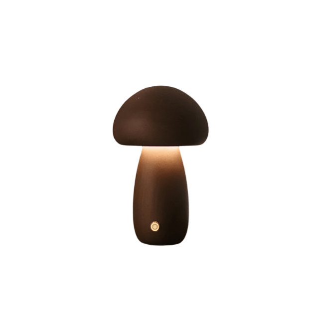 Stołowa Lampa Grzyb LED Akumulatorowa - Naturalny Design
