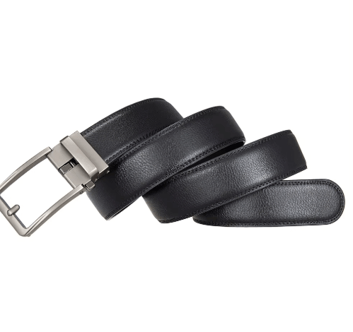 SmartBelt bez dziurek w kolorze czarnym, elegancki, regulowany, modny dodatek dla kobiet, nowoczesny, wszechstronny design.