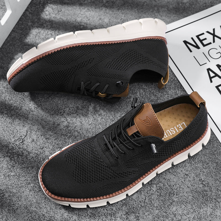 Eleganckie i wygodne męskie buty Jason z oddychającego materiału flyknit, ponadczasowy styl