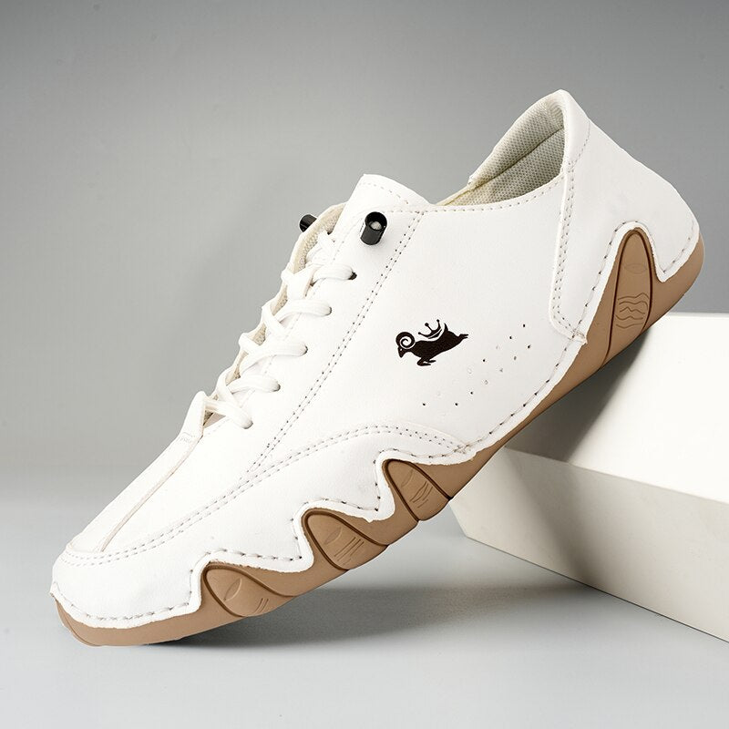 Buty barefoot unisex ze skóry FlexiMarche, minimalistyczne i elastyczne, do naturalnego i eleganckiego chodzenia.
