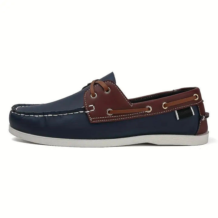 Męskie mokasyny retro w kolorze jasnobrązowym, klasyczny styl, idealne na wyjścia lub spacery, zapewniające trwały komfort i elegancję.
