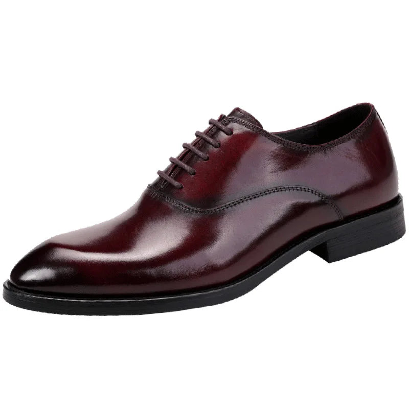 Eleganckie męskie buty z prawdziwej skóry, wyrafinowany design w kolorze brązowym i czarnym, optymalny komfort na każdą okazję.