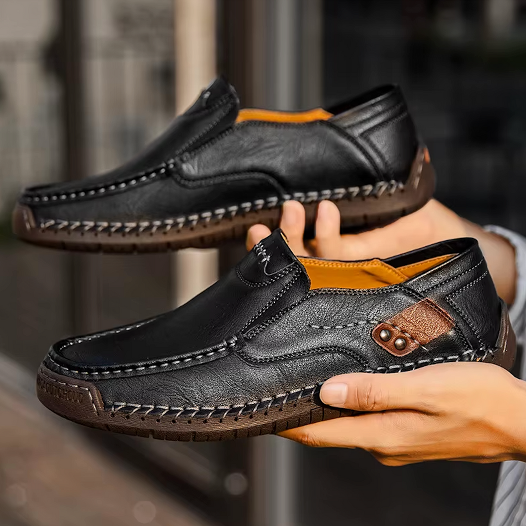 Męskie buty wsuwane, skórzane mokasyny na każdą okazję