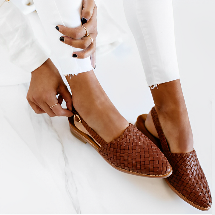 Damskie skórzane buty Amélie, wygodne, eleganckie, w kolorze czarnym i beżowym, nowoczesny design
