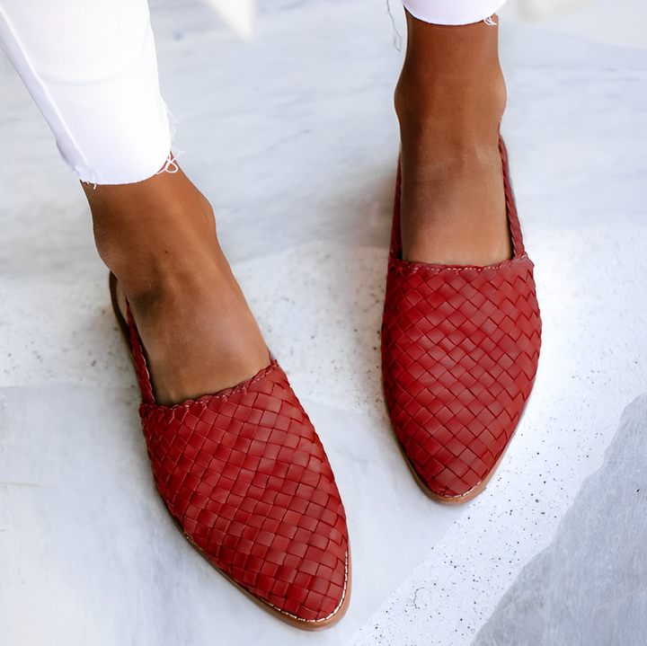 Damskie skórzane buty Amélie, wygodne, eleganckie, w kolorze czarnym i beżowym, nowoczesny design