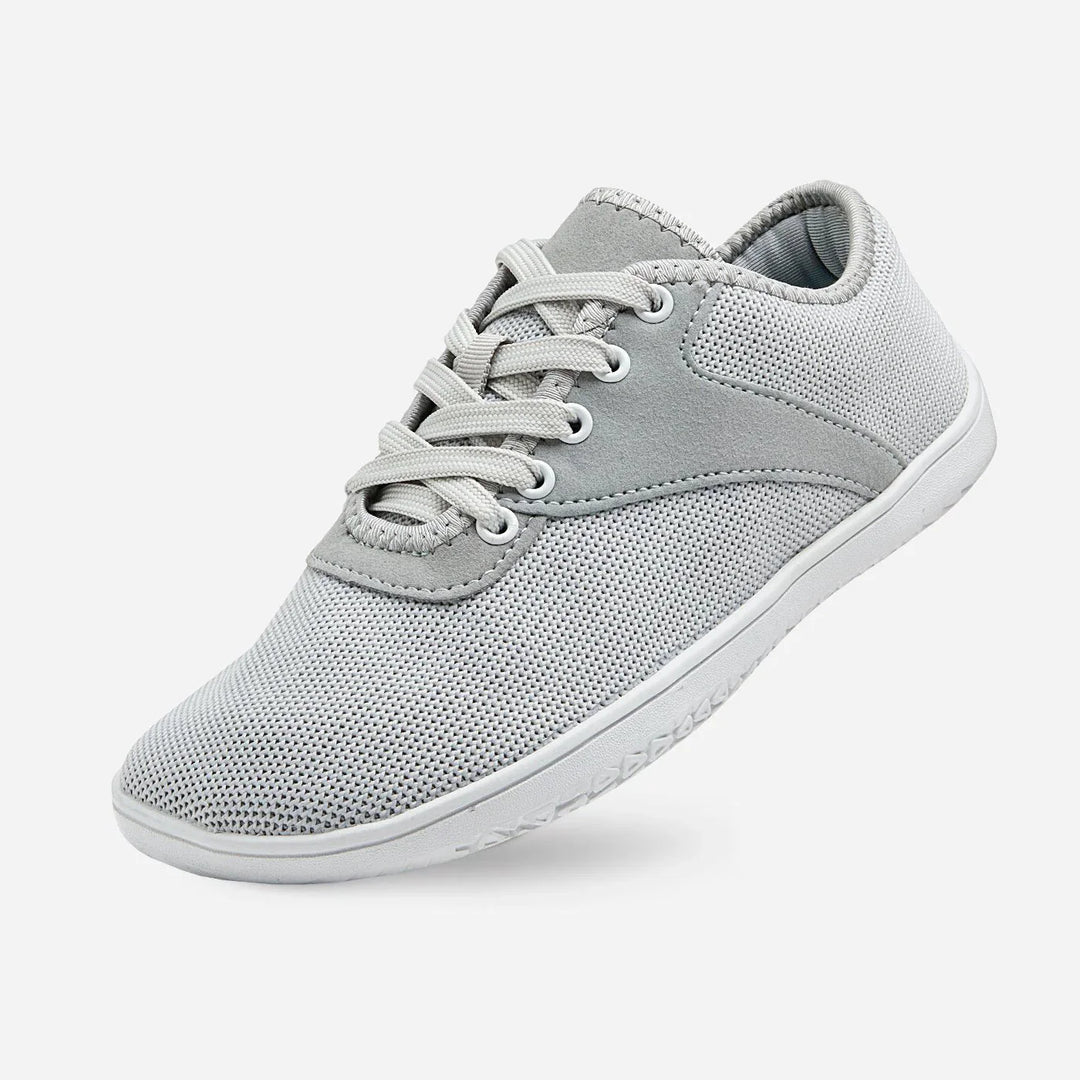 Wygodne buty damskie na halluksy, z amortyzowaną podeszwą, elegancki design, dostępne w kolorach beżowym, szarym, czarnym, różowym.