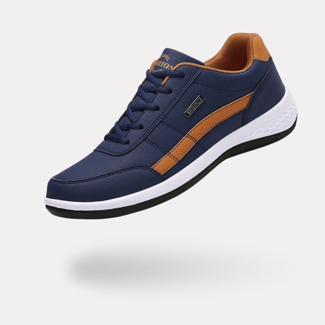 Białe męskie buty ortopedyczne, nowoczesny styl i ergonomiczne wsparcie dla optymalnego komfortu i elegancji.