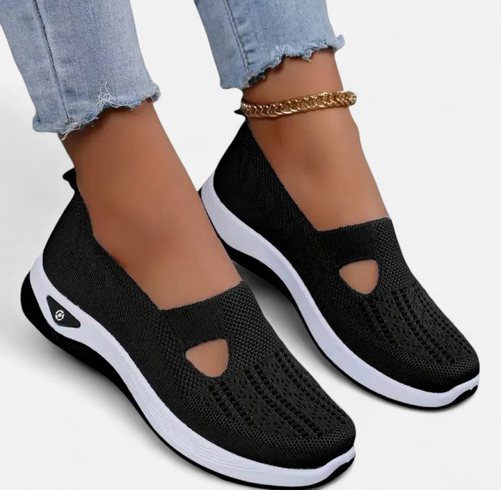 Damskie lekkie buty ortopedyczne, nowoczesny design bez sznurowadeł, wygoda i ergonomiczne wsparcie.